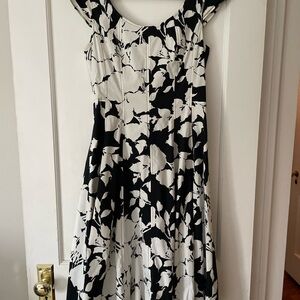 Talbots Black & White Floral Women’s Dress size 8